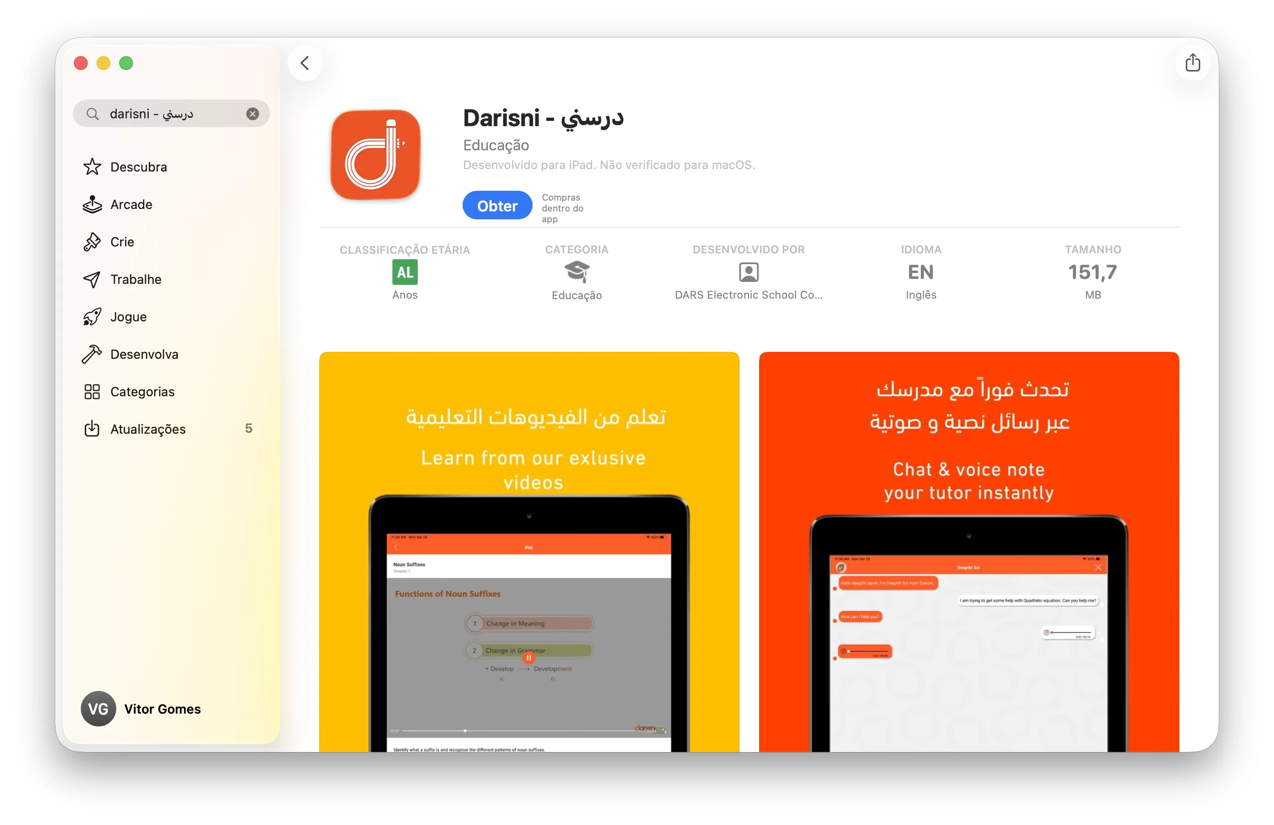 Darisni app on the App Store