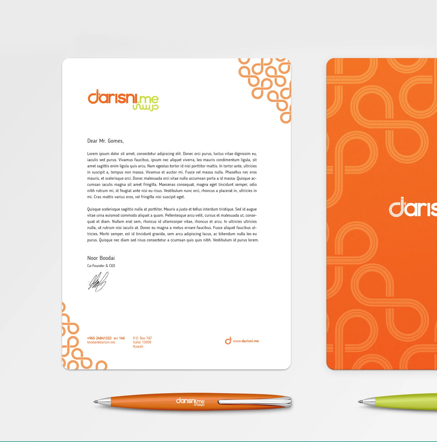 Stationery and letterhead mockup