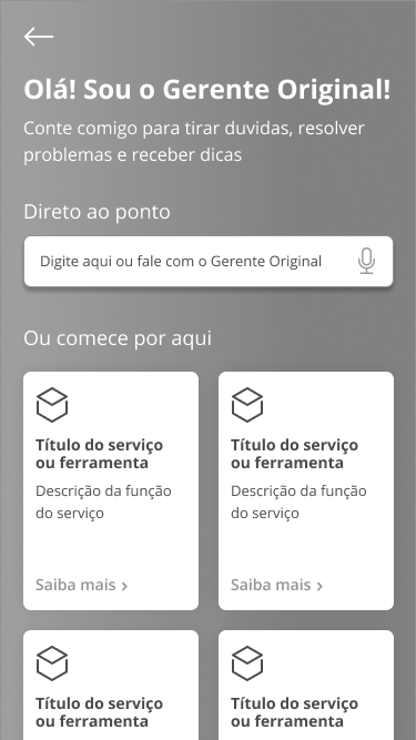 Wireframe — manager screen