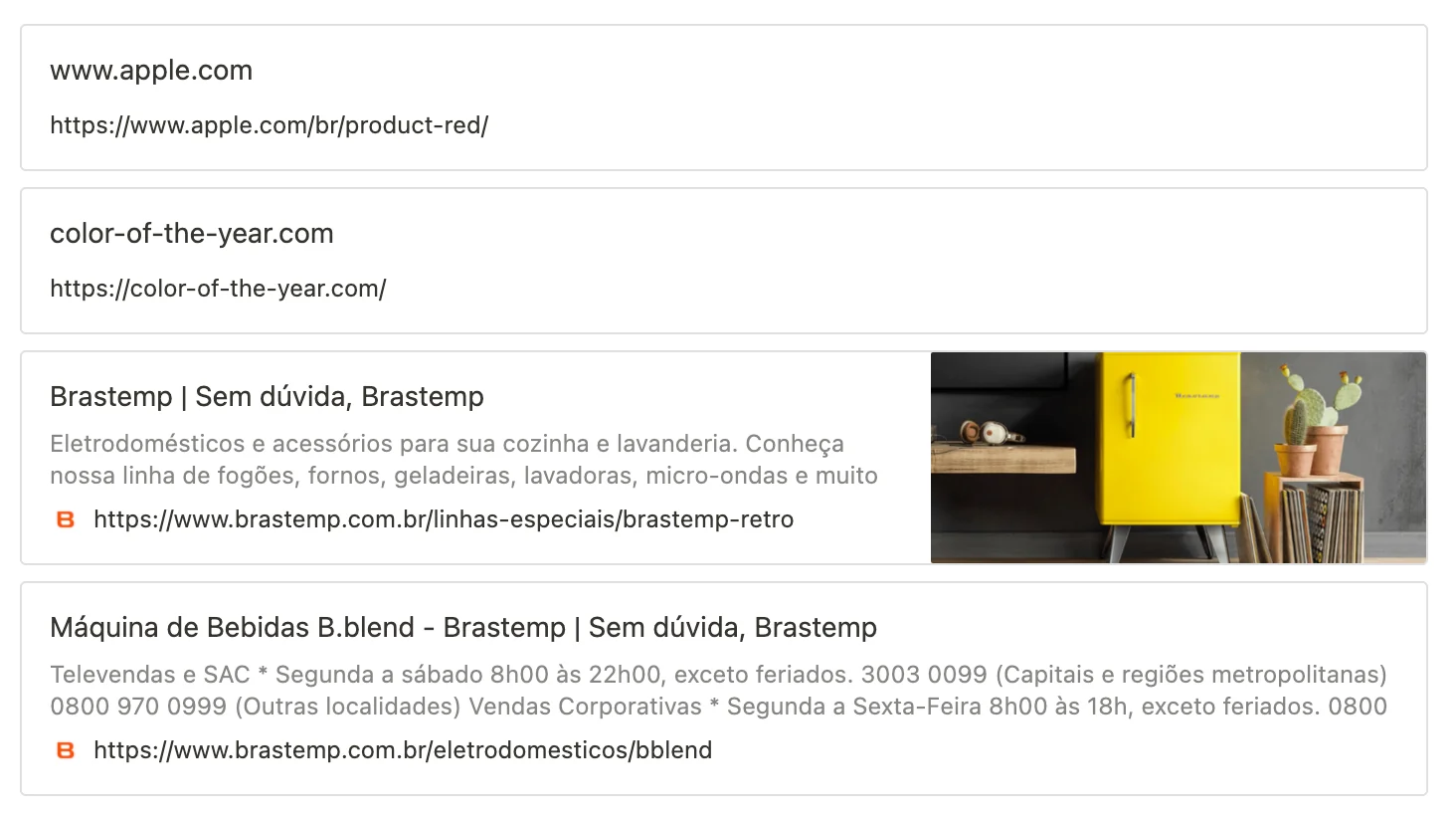 Benchmarking board of colour-led landing pages