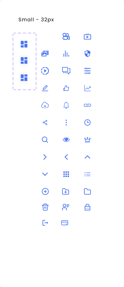 Icon library — 32px set
