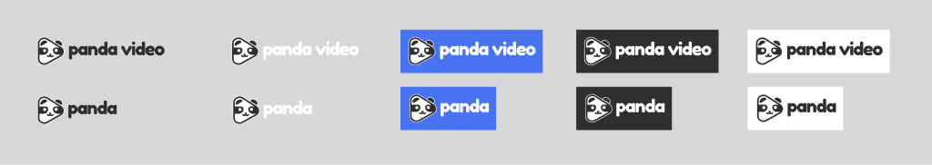 Panda Video logotypes — full range of variants