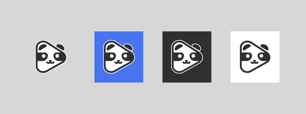 Panda Video brand marks — all colour variants