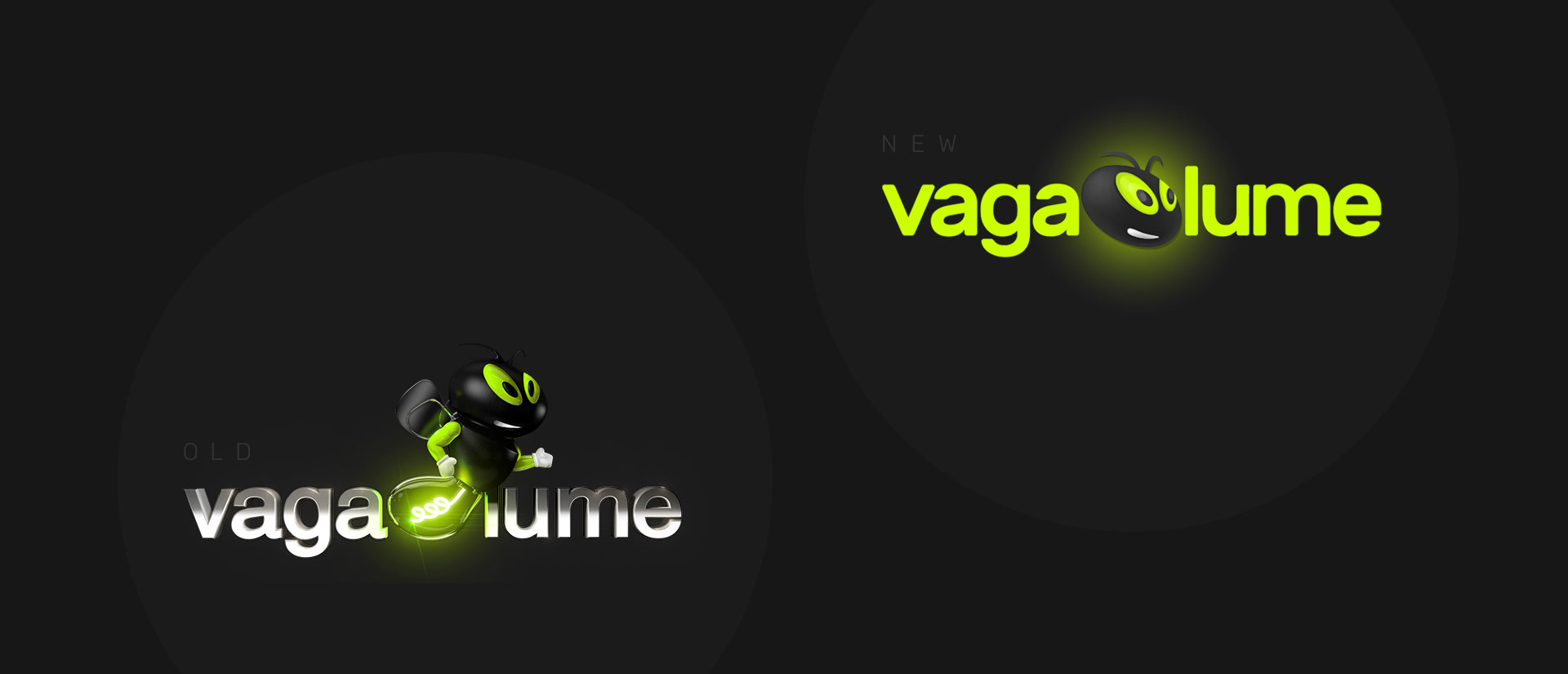 Old vs new Vagalume logo